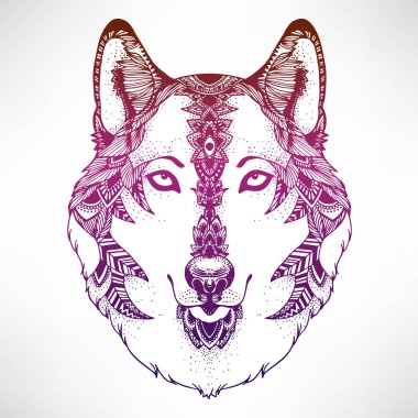 Etnik desenli hayvan kafa