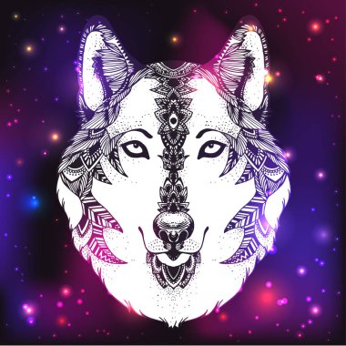 Etnik desenli hayvan kafa