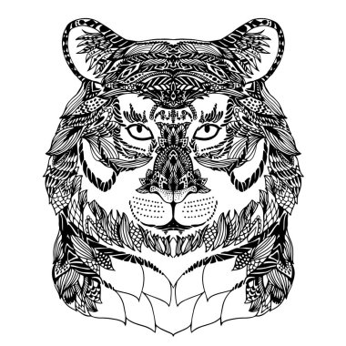 zentangle hayvan kafa