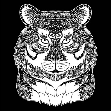 zentangle hayvan kafa