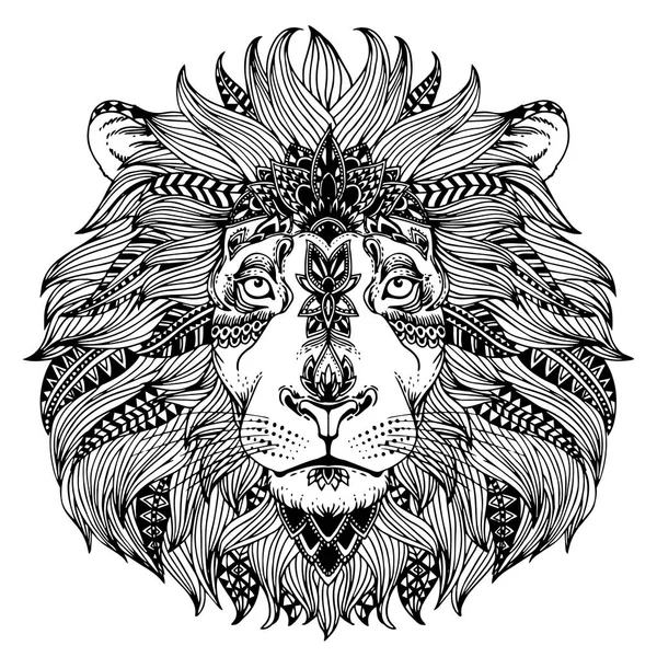 Zentangle animal head — Stock Vector