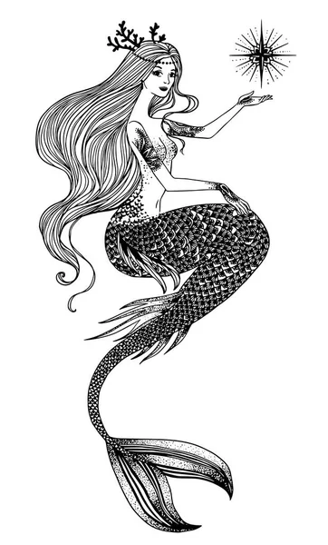 Mermaid tattoo Vector Art Stock Images | Depositphotos