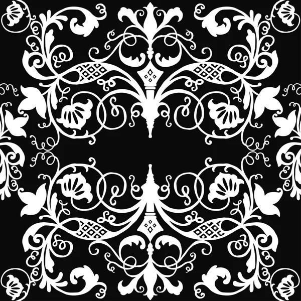 Damask baroque seamless pattern — Stock Vector