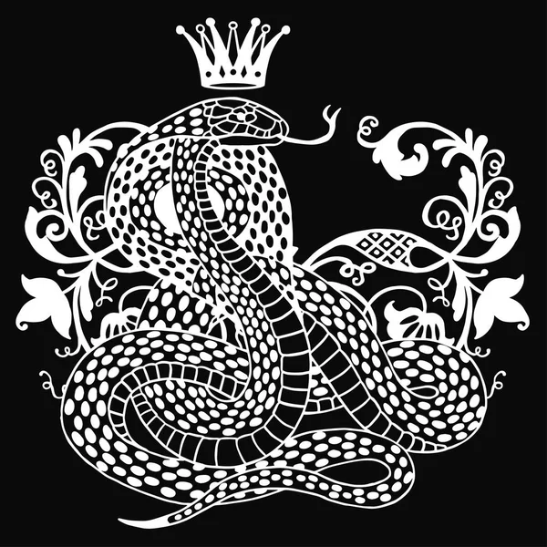 Змія з ілюстрацією Корони — стоковий вектор