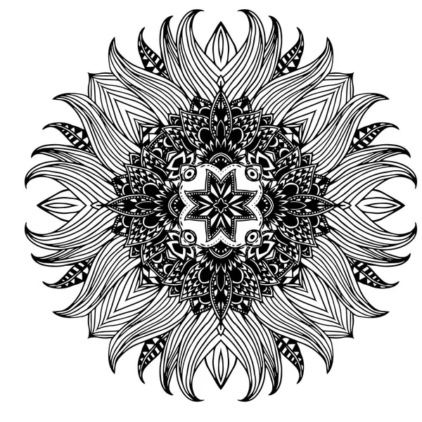 Mandala disegnato a mano — Vettoriale Stock