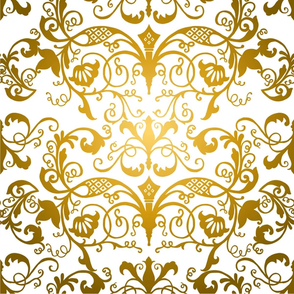 Damask baroque seamless pattern — Stock Vector