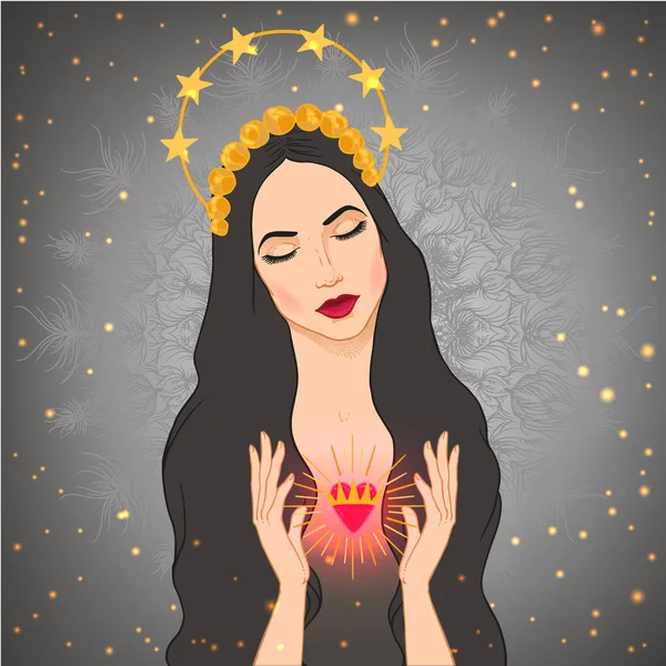 Blessed Virgin Mary — Stock Vector