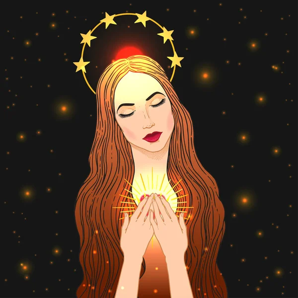 Santísima Virgen María — Vector de stock