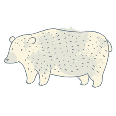 Sevimli çizgi ayı karakter