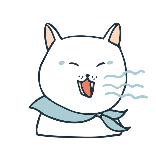 Χαριτωμένο αστείο γάτα σε στυλ καρτούν. — Διανυσματικό Αρχείο