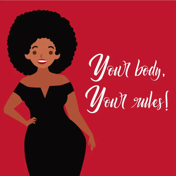 Happy and smiling plus size girl Royalty Free Stock Vectors