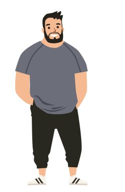Casual yakışıklı koca adam giydirin