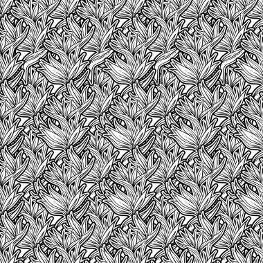 vektör çizim çiçek Dikişsiz desen tasarımını.