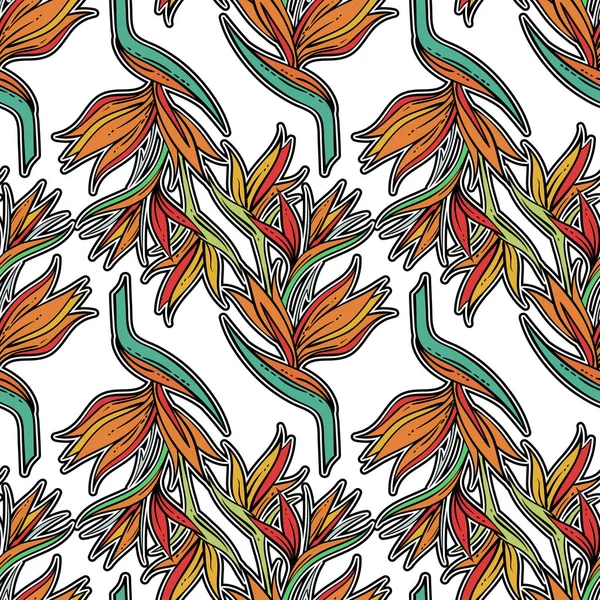 Vektor Illustration Design Von Bunten Floralen Nahtlosen Muster — Stockvektor