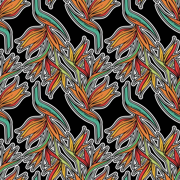 Vektor Illustration Design Von Bunten Floralen Nahtlosen Muster — Stockvektor