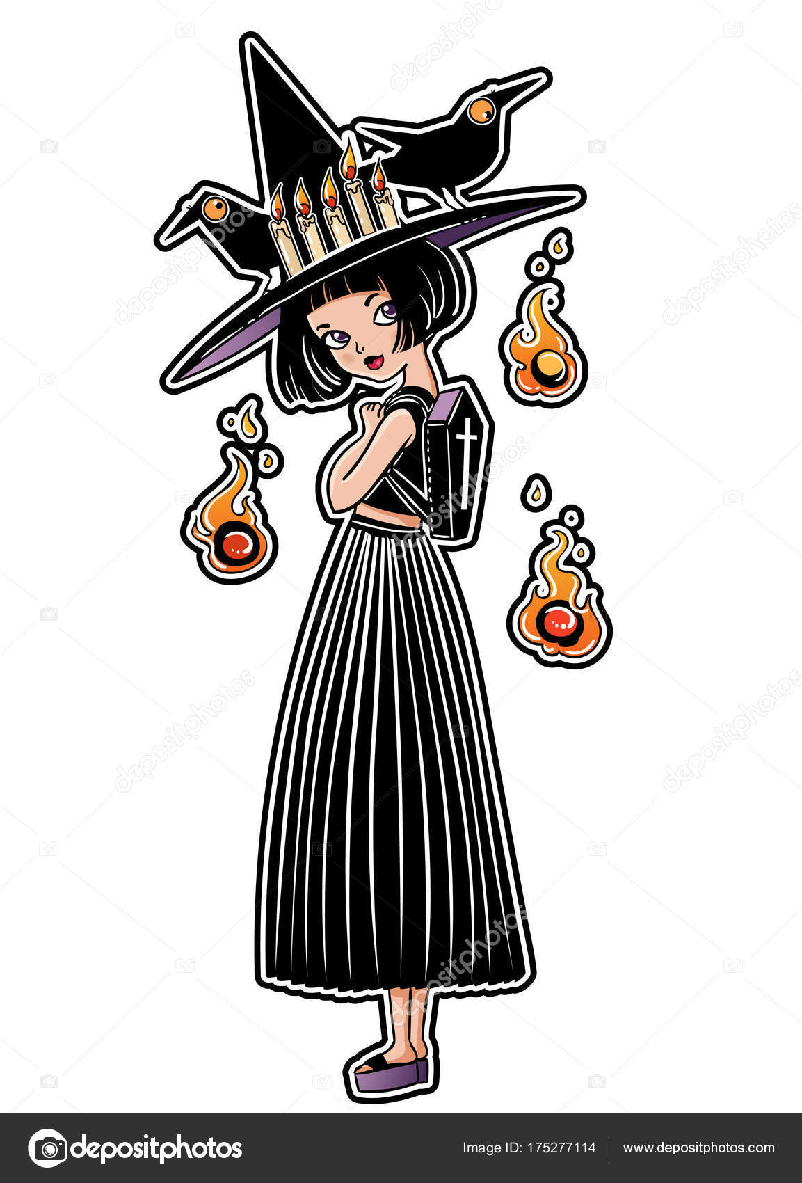 cartaz dos desenhos animados da festa de halloween bruxa bonita 14634370  Vetor no Vecteezy