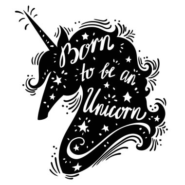 vektör çizim tasarım çizgi film sihirli Unicorn ve peri öğeleri toplama