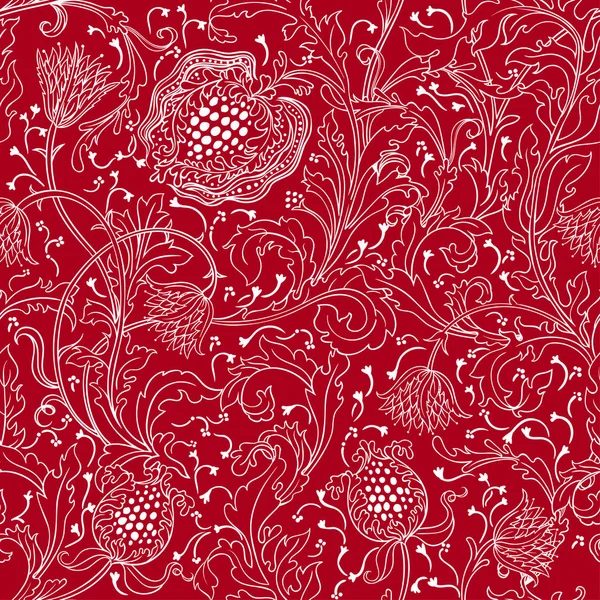 Vektor Illustration Utformningen Sömlösa Vackert Blommönster För Gratulationskort — Stock vektor