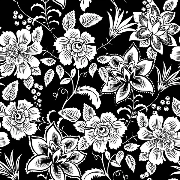 Patrón Vector Inconsútil Floral Colorido — Archivo Imágenes Vectoriales