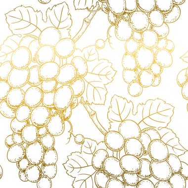 Sorunsuz üzüm desen vektör çizim