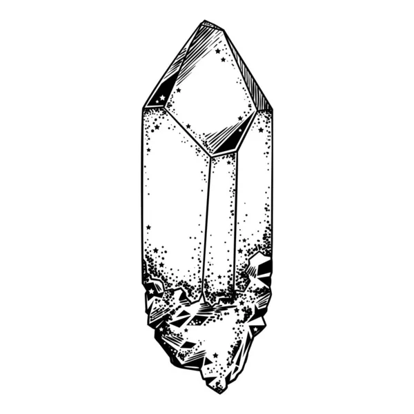 Magical crystal gem. Vector  illustration.