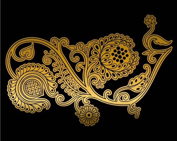 Beautiful Russian style floral vector elment for greeting cards, wrapping paper, invitations, etc. Vector illustration.