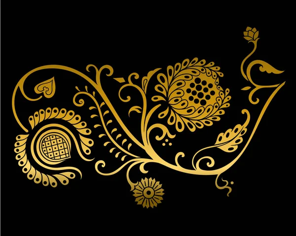 Beautiful Russian Style Floral Vector Elment Greeting Cards Wrapping Paper — 图库照片
