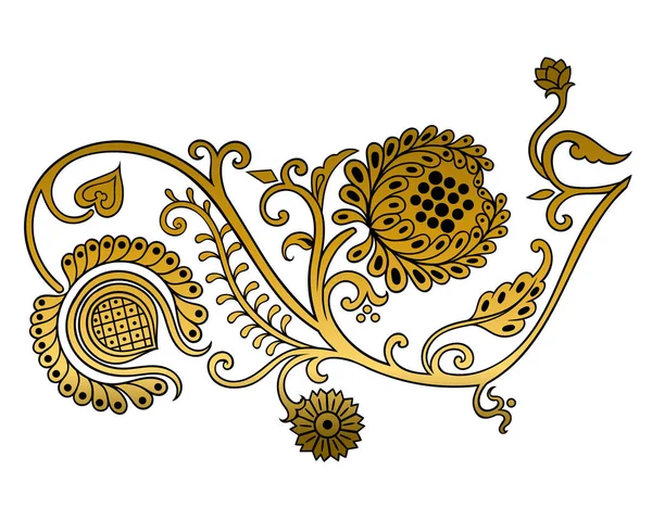 Beautiful Russian Style Floral Vector Elment Greeting Cards Wrapping Paper — 图库照片