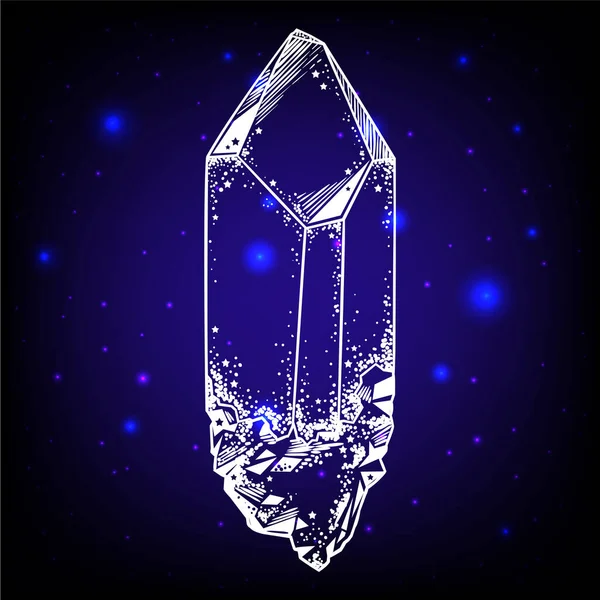 Magisch Kristal Juweel Vectorillustratie — Stockfoto