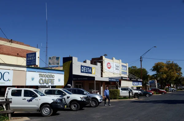 Uma Cena Rua Cidade Trangie Nsw — Fotografia de Stock