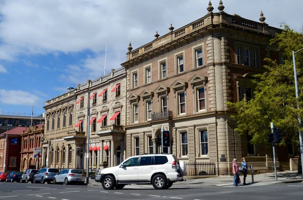 Gezicht Oude Stijl Architectuur Murray Street Hobart — Stockfoto