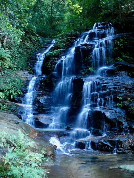 Jamison Valley Blue Mountains Australien Denna Bild Togs När National — Stockfoto