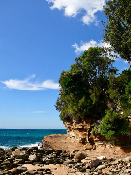 Una Vista Sulla Costa Avoca Beach Una Giornata Sole — Foto Stock