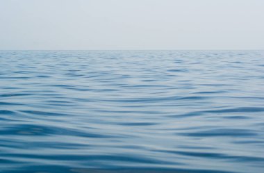 Calm blue sea with a horizon line.