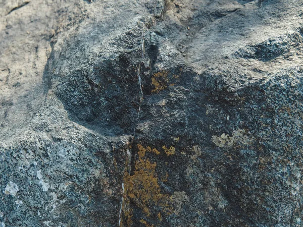 Close Textura Uma Grande Pedra Granito Bruto — Fotografia de Stock