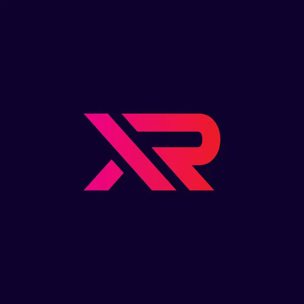 Logotipo xr abstrato, letras modernas iniciais do logotipo xr —  Vetores de Stock