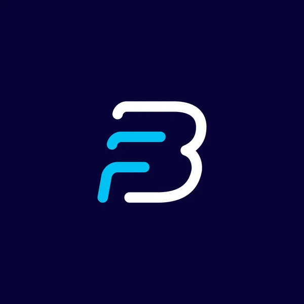 Logo imprimé fb, logo fb / bf style épuré et moderne — Image vectorielle