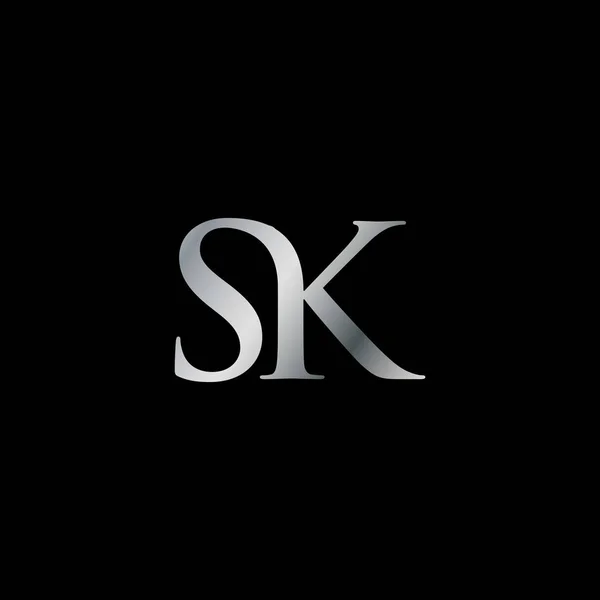 Logo sk. Logotipo inicial sk moderno — Vetor de Stock