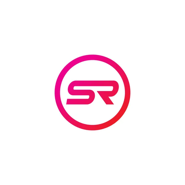 Inicjały logo sr. nowoczesny logotyp sr. — Wektor stockowy