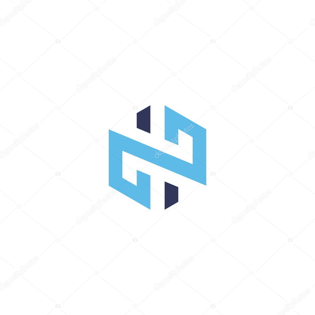 Infinity dp initials logo. letter dp logo mark isolated on white background
