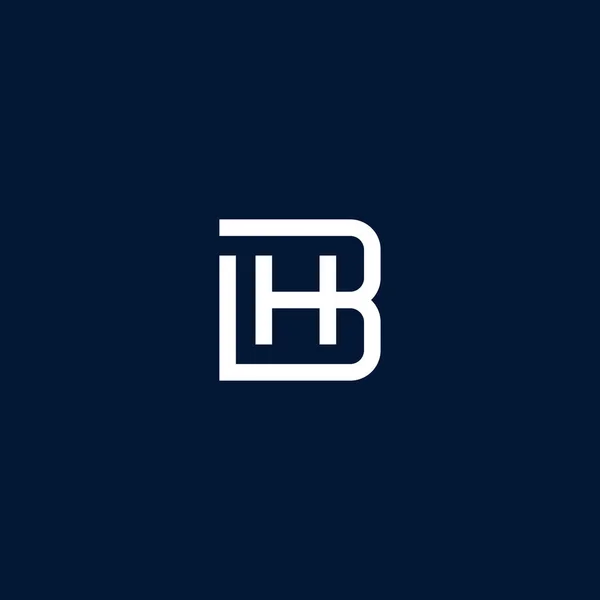 Bh / Hb logotyp. modern tydlig linje stil — Stock vektor