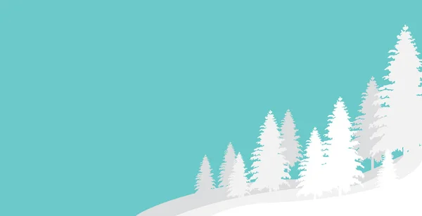 Winterlandschaft Hintergrund. flache Vektordarstellung. einfacher Hintergrundstil — Stockvektor