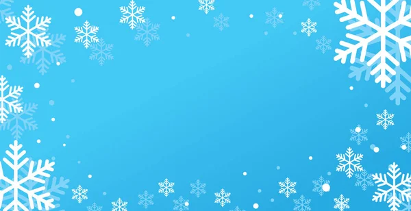 Fondo de Navidad con copos de nieve. Tarjeta de felicitación o invitación. Feliz Navidad y un feliz año nuevo. Elemento para el diseño . — Vector de stock