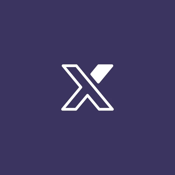Xのロゴ シンプルできれいなXのロゴデザイン — ストックベクタ