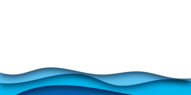 Basit mavi kağıt kesimi arka plan. soyut mavi kağıt metin alanı ile arkaplan vektör illüstrasyonunu kes veya kopyala