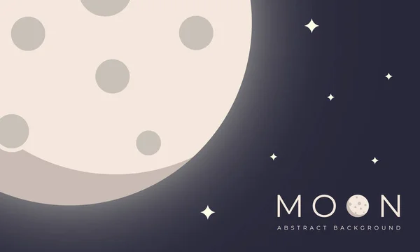 Fondo Abstracto Luna Ilustración Del Vector Lunar Estilo Plano Limpio — Vector de stock