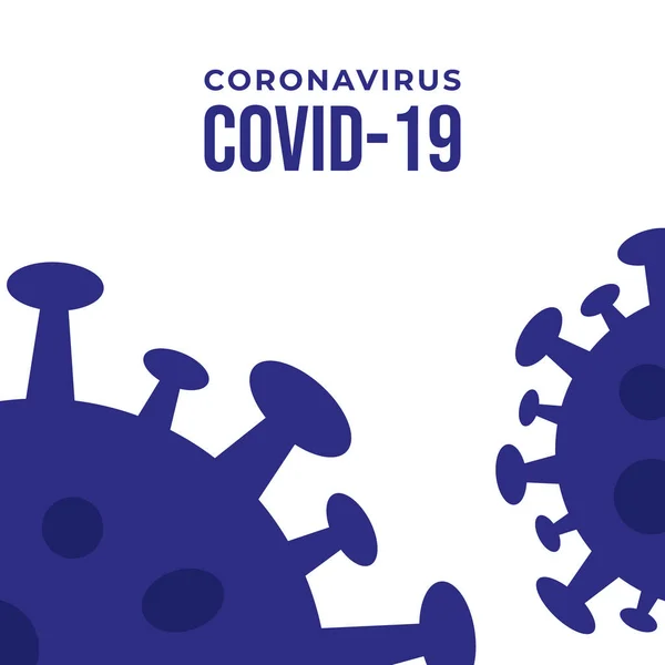 Coronavirus Eller Covid Bakgrund Design Platt Och Modern Stil Med — Stock vektor