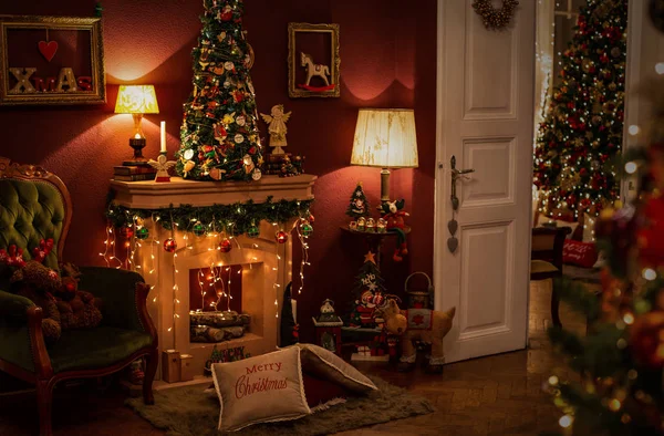 Прекрасне Натюрморт Або Ілюстрації Різдвяного Духу Прикраси Великою Кількістю Затримань — стокове фото