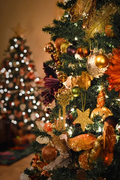 Vackert Stilleben Eller Illustrationer Julstämning Och Dekorationer Med Många Detaljer — Stockfoto