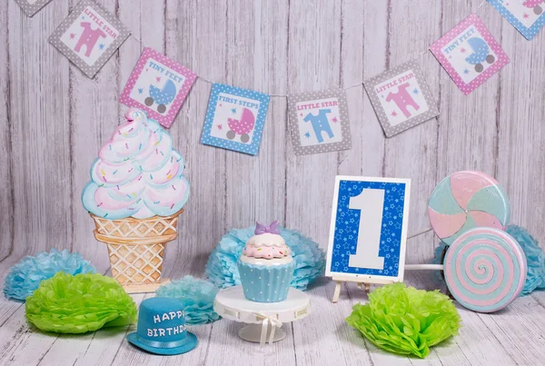 Backdrops for celebration of 1 year baby, boy & girl, smash the cake photo session